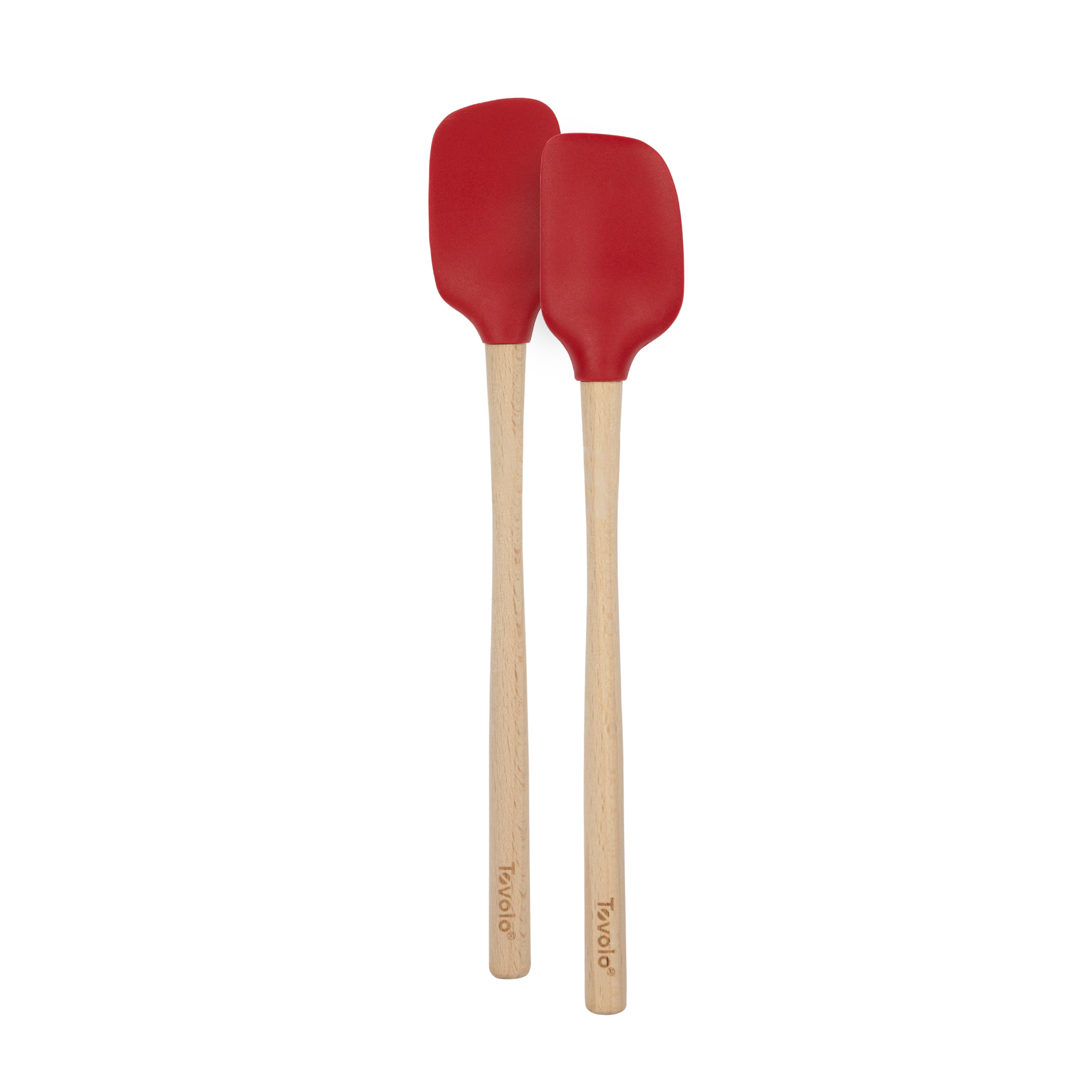 Flex-Core Wood Handled Mini Spatula & Spoonula Set of 2