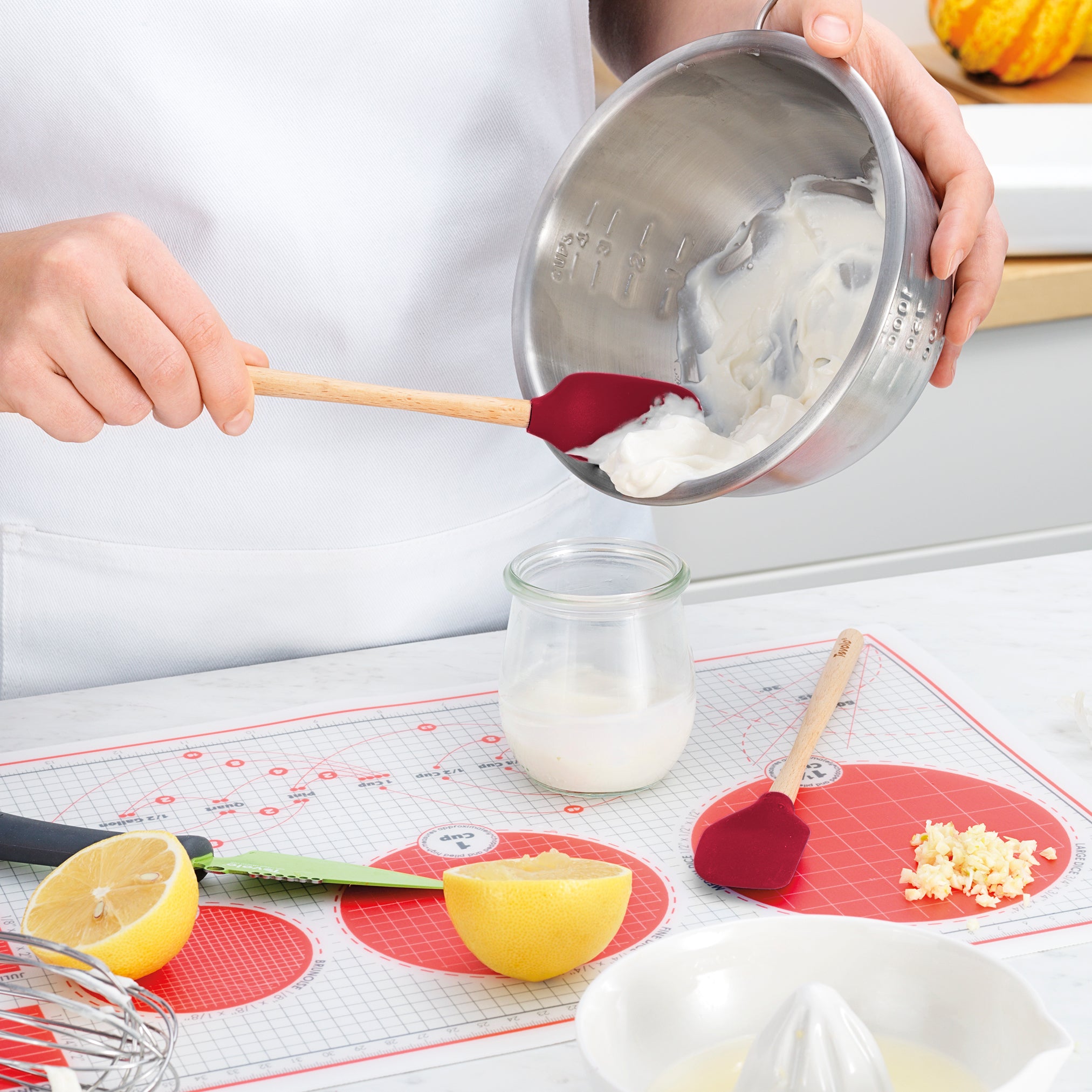 Flex-Core Wood Handled Mini Spatula & Spoonula Set of 2