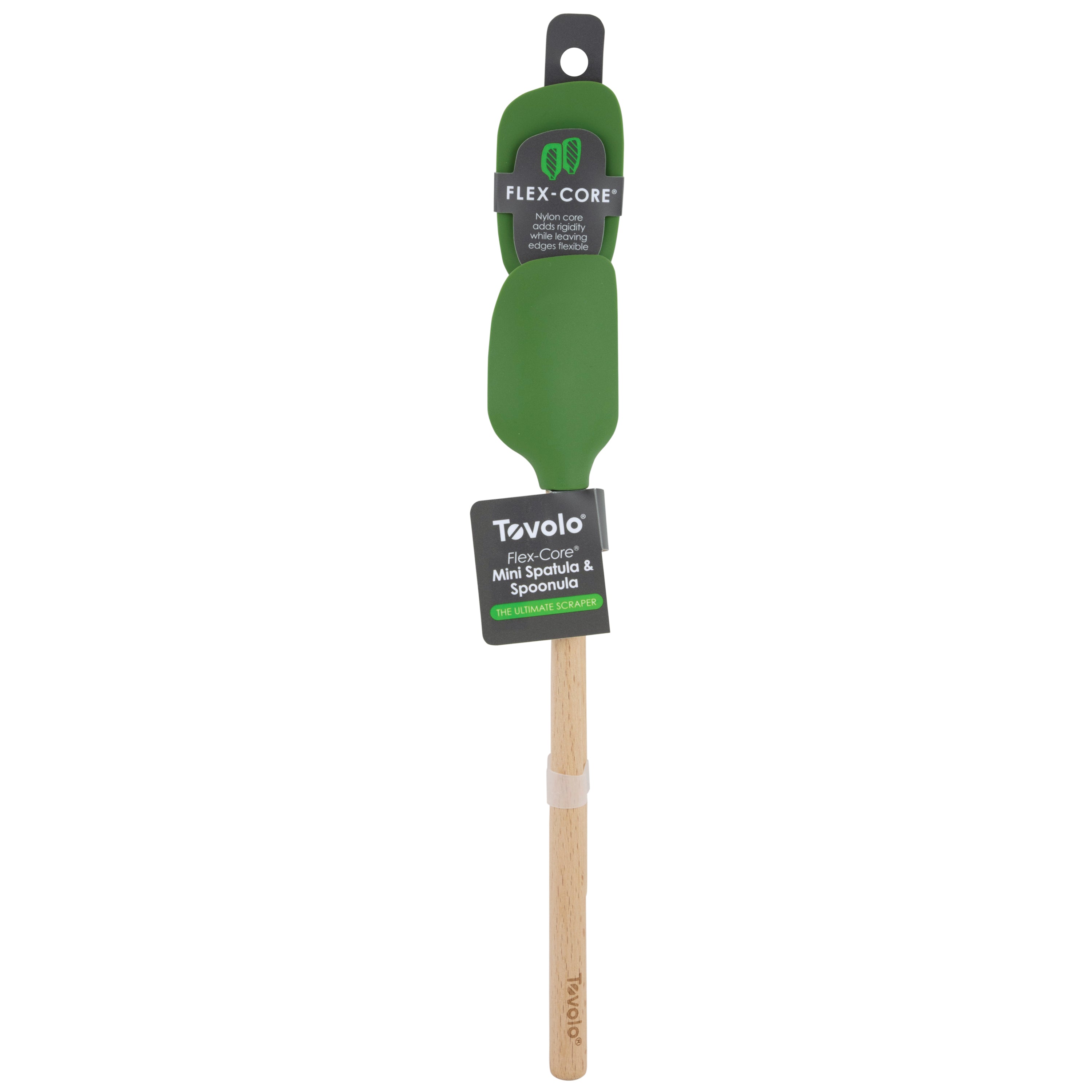 Flex-Core Wood Handled Mini Spatula & Spoonula Set of 2