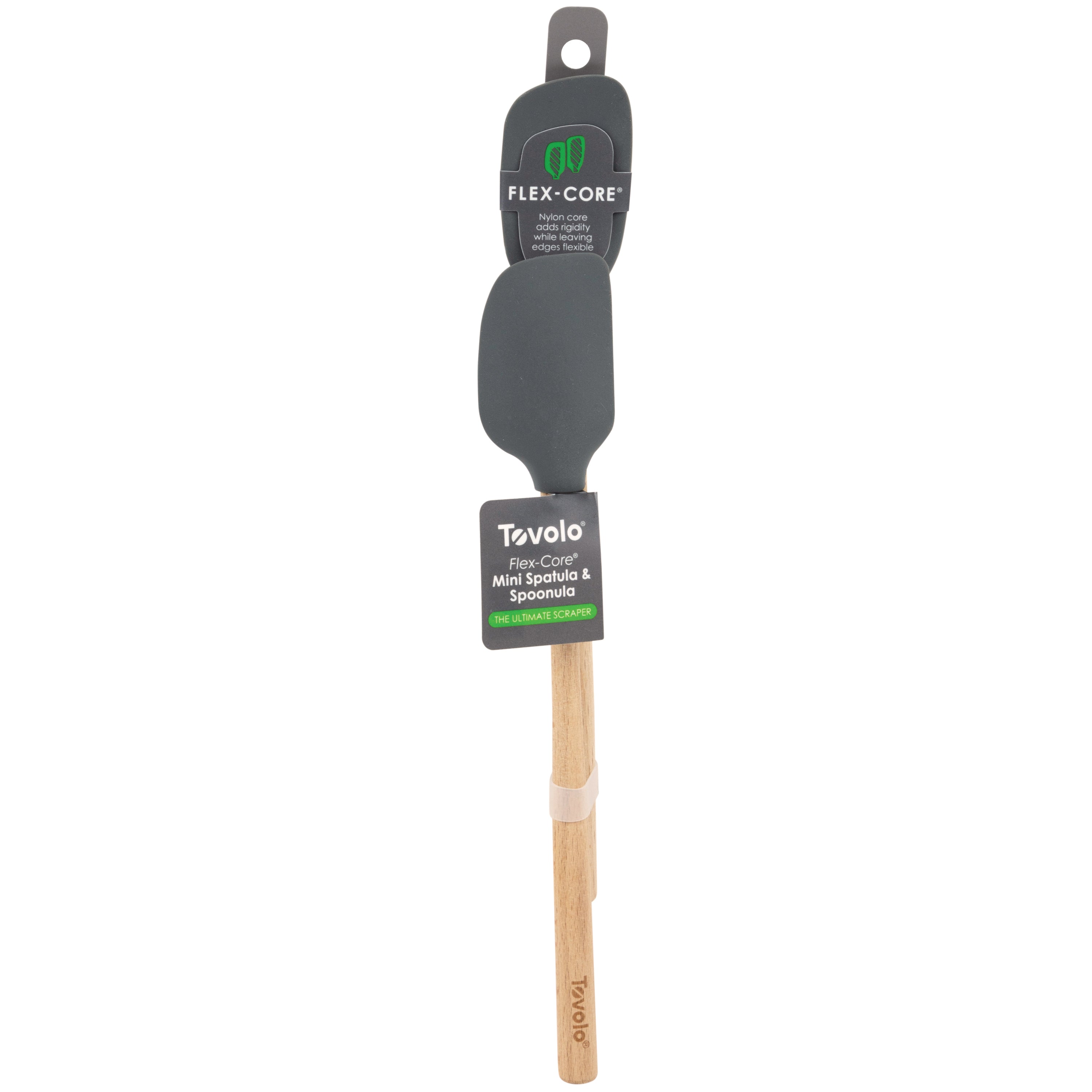 Flex-Core Wood Handled Mini Spatula & Spoonula Set of 2