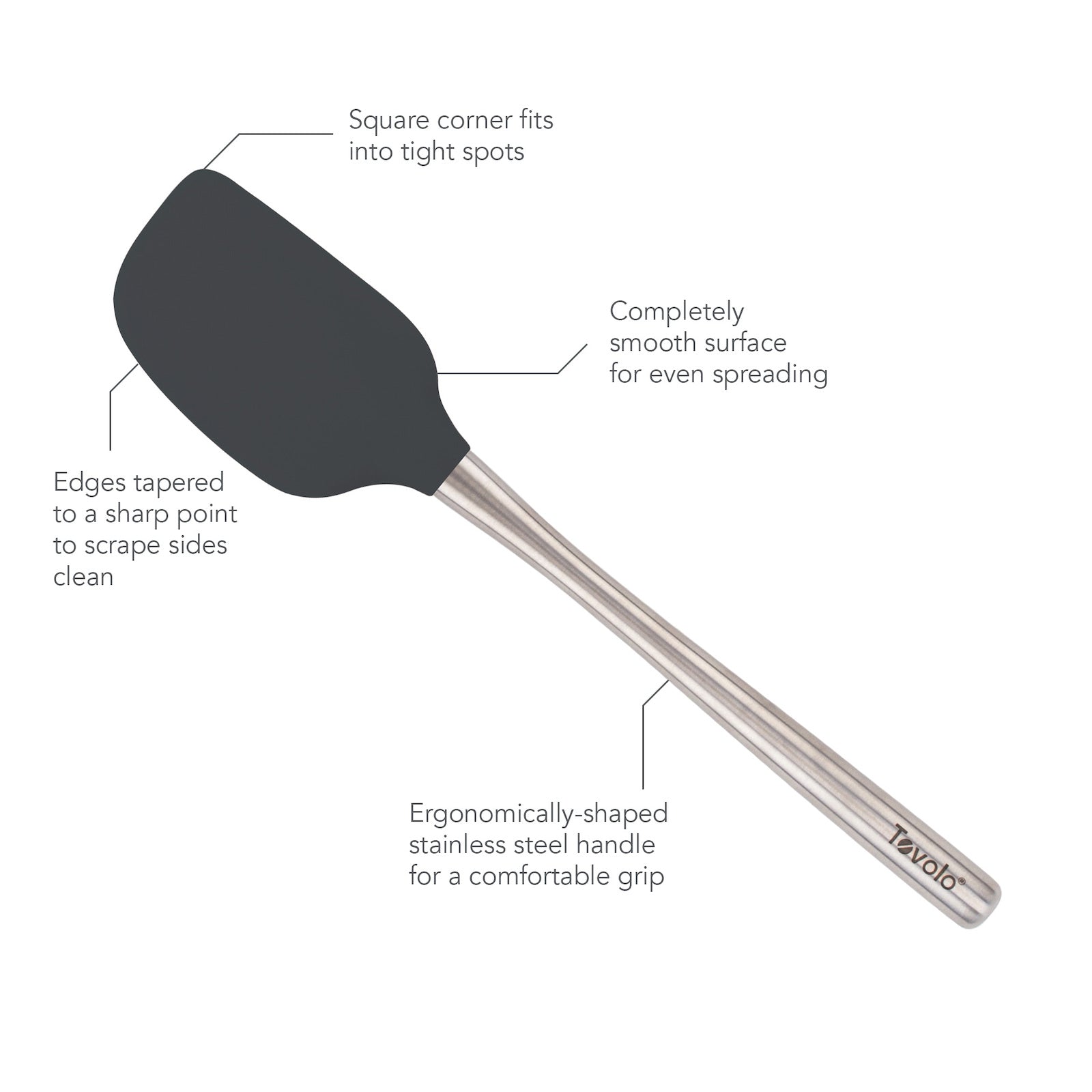 Flex Core Stainless Steel Handled Spatula - KitchenarySg - 6