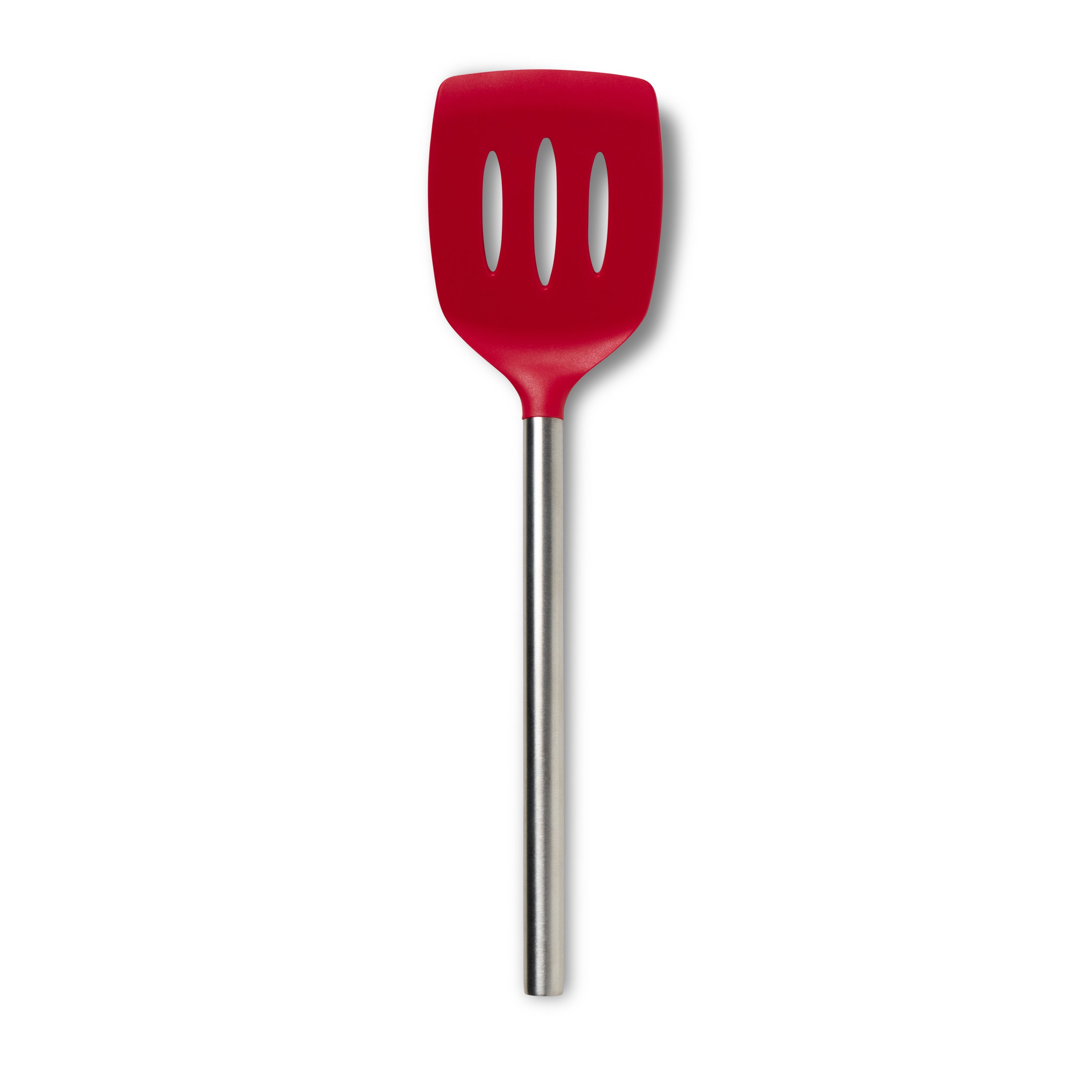 Stainless Steel Handled Silicone Slotted Turner - KitchenarySg - 7