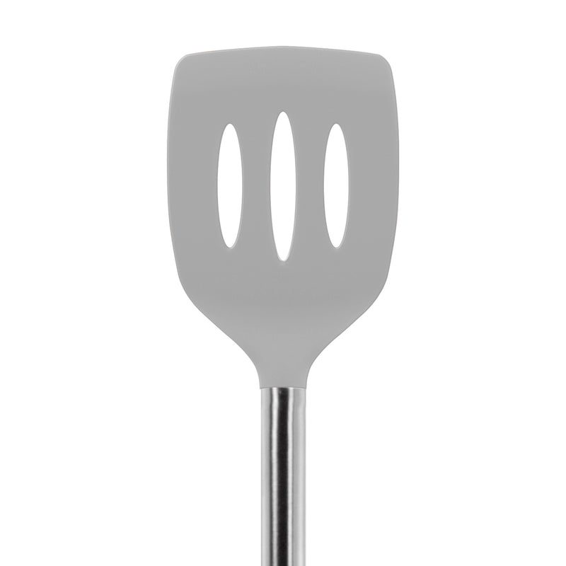 Silicone Slotted Turner with Stainless Steel Handle