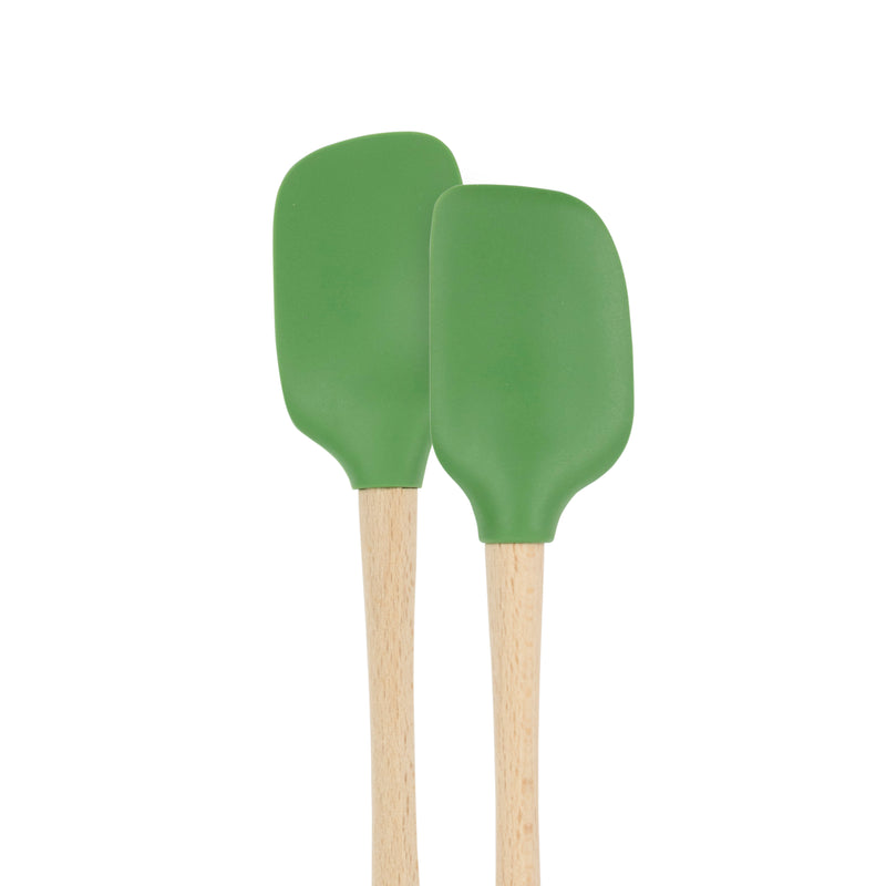 Flex-Core™ Wood Handled Mini Spatula & Spoonula Set of 2