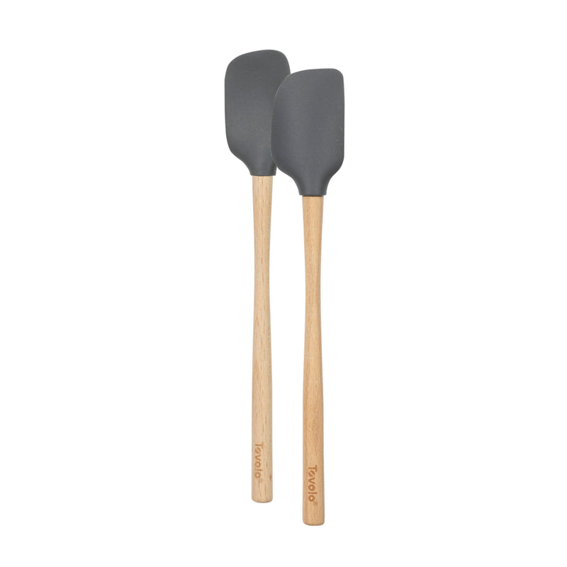 Flex-Core™ Wood Handled Mini Spatula & Spoonula Set of 2