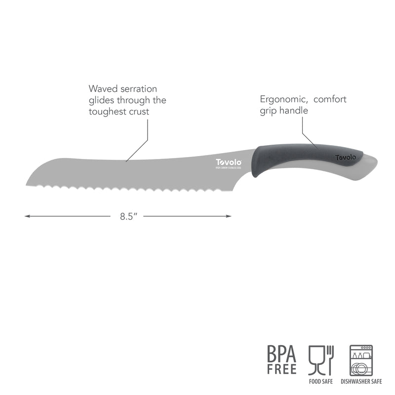 Comfort Grip 8.5" Bread Knife - KitchenarySg - 2