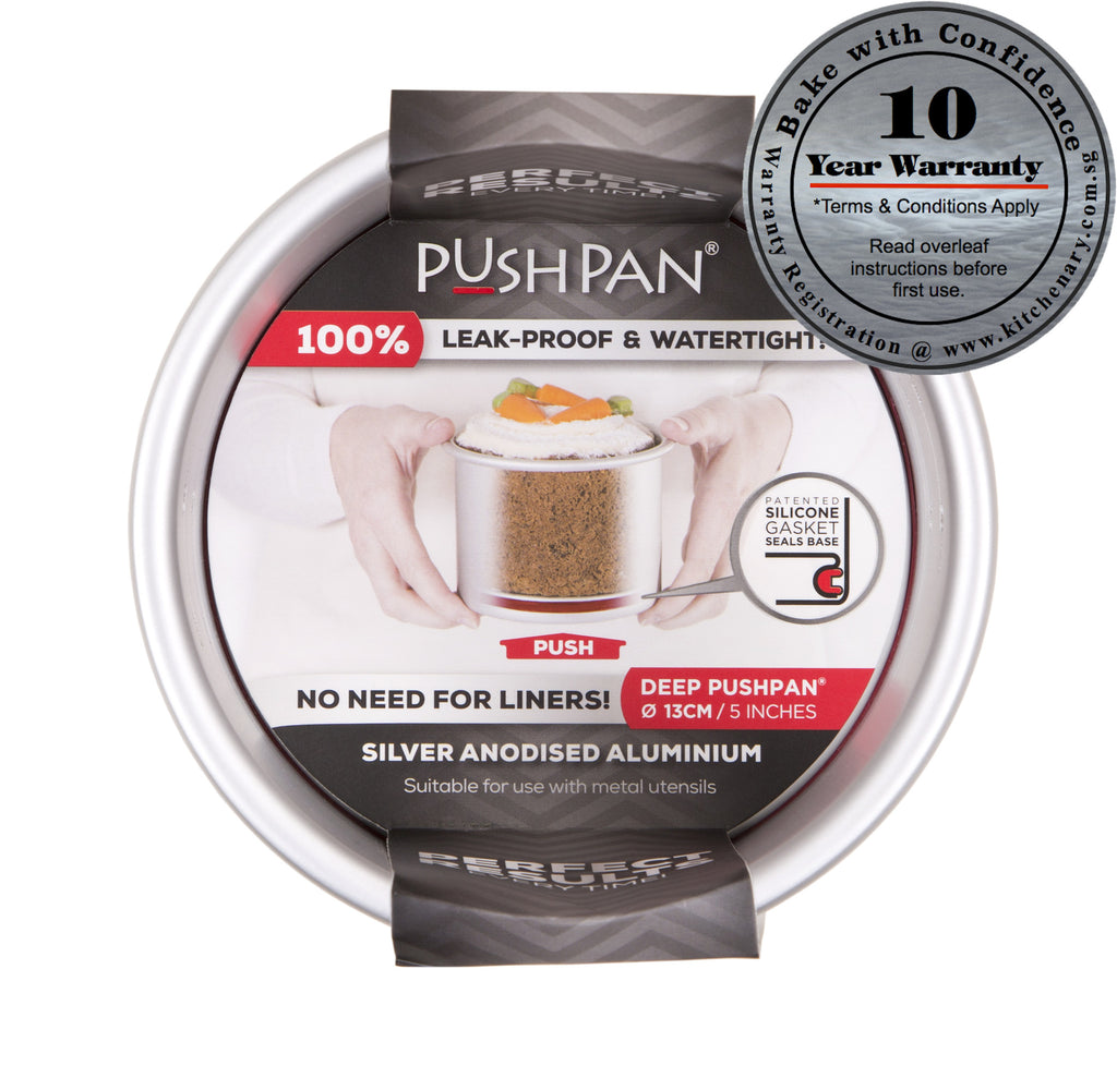 PushPan Deep Round Cake Pan Anodised Aluminium - KitchenarySg - 1