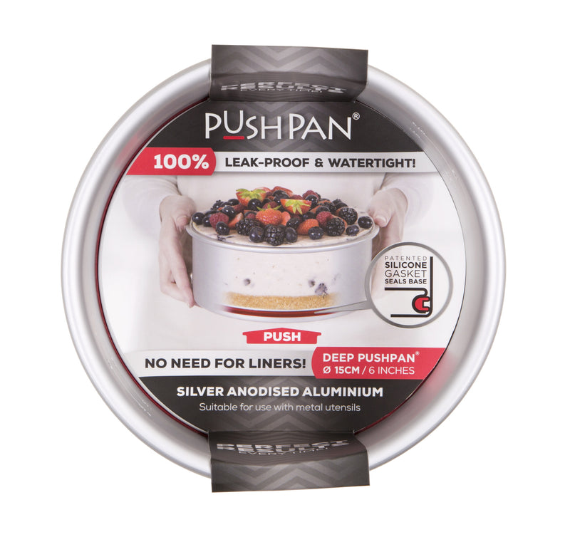 PushPan Deep Round Cake Pan Anodised Aluminium - KitchenarySg - 6