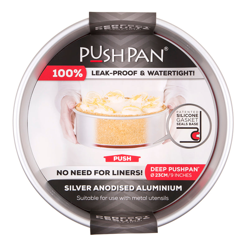 PushPan Deep Round Cake Pan Anodised Aluminium - KitchenarySg - 9