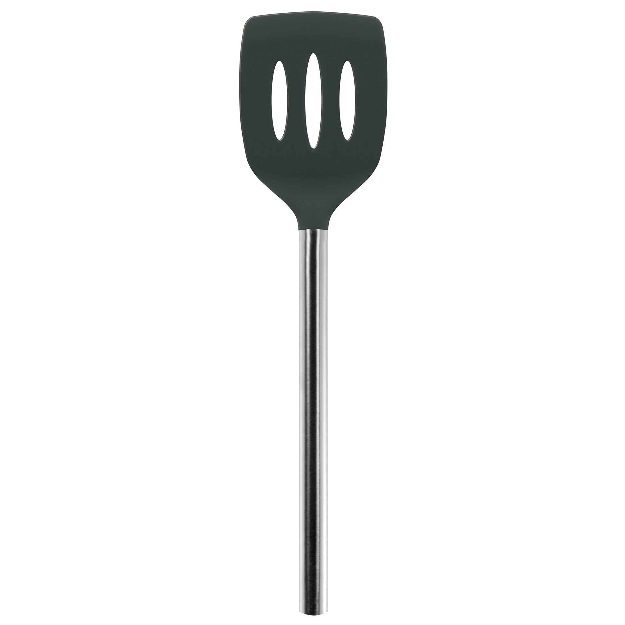 Stainless Steel Handled Silicone Slotted Turner - KitchenarySg - 3