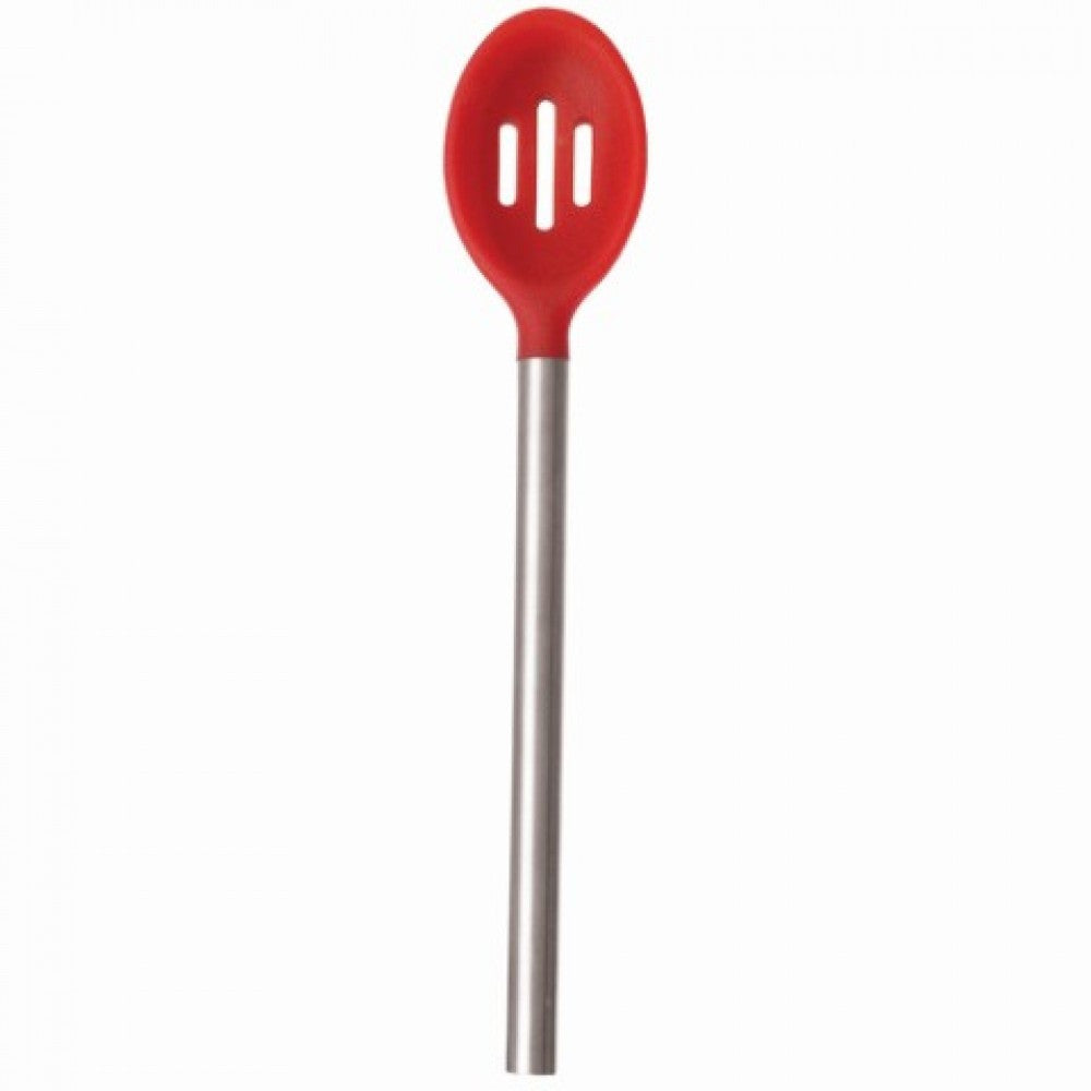 Silicone Slotted Spoon - Stainless Steel Handle - KitchenarySg - 3