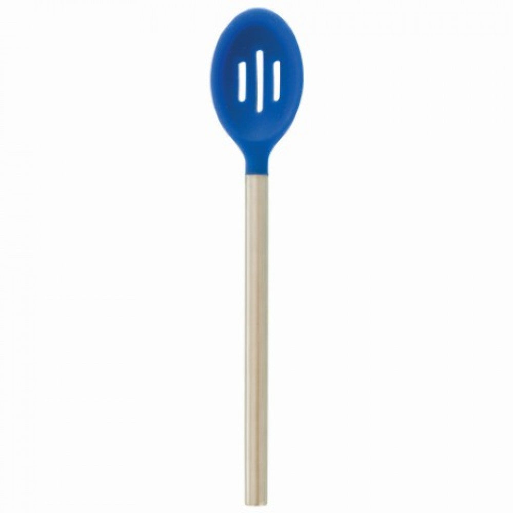 Silicone Slotted Spoon - Stainless Steel Handle - KitchenarySg - 1