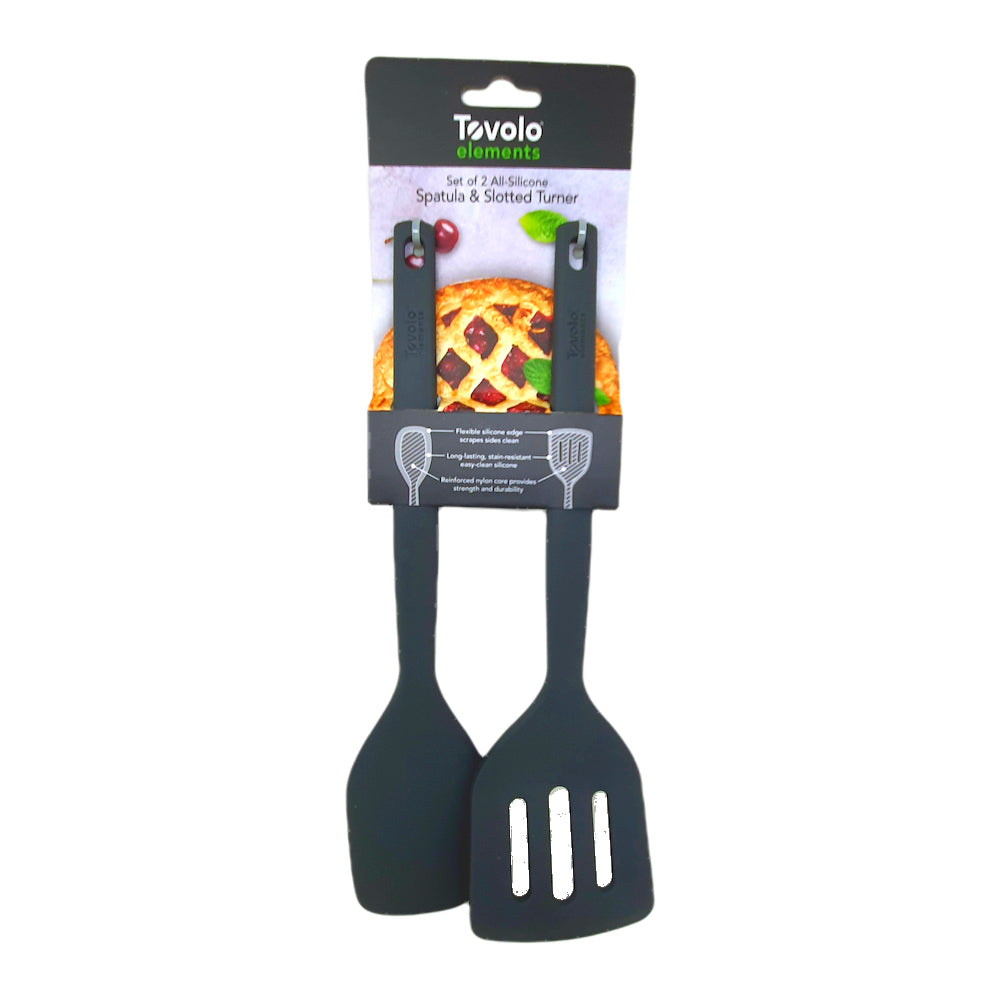 Elements All Silicone Spatula/Slotted Turner - KitchenarySg - 7